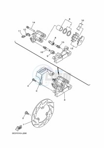 XT250 XT250M (B1UC) drawing REAR BRAKE CALIPER