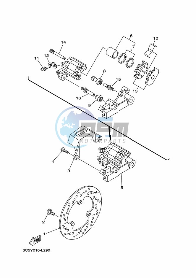 REAR BRAKE CALIPER