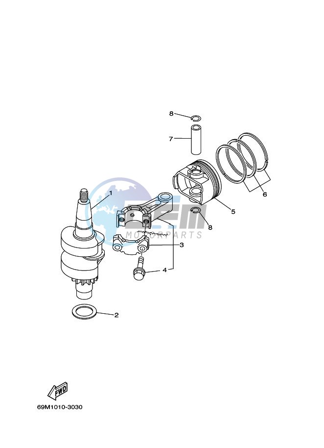 CRANKSHAFT--PISTON