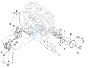 GTV 125 4T (Euro 3) UK drawing Rocking levers support unit