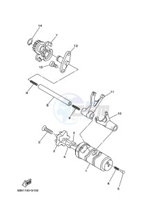 TT-R110E (B51U) drawing SHIFT CAM & FORK