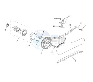 VP X-CITY 125 drawing CAMSHAFT AND TIMING CHAIN