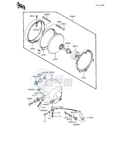 KZ 1100 L [LTD SHAFT] (L1) [LTD SHAFT] drawing HEADLIGHT