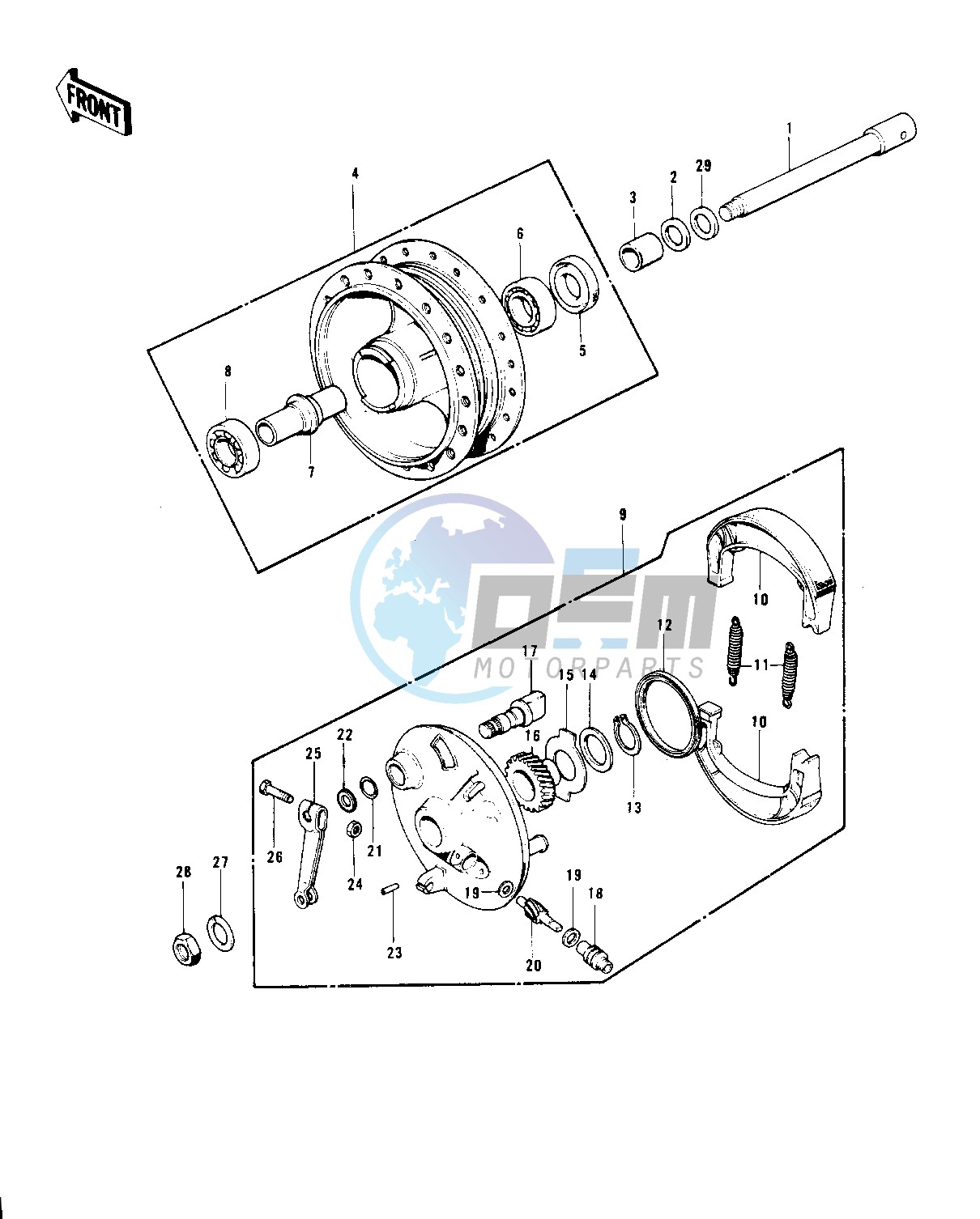 FRONT HUB_BRAKE -- 70-73- -