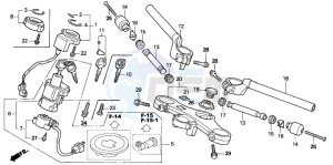 CBR600FR drawing HANDLE PIPE/TOP BRIDGE