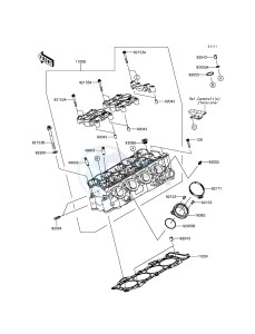 NINJA_ZX-6R_ABS ZX636FEF FR GB XX (EU ME A(FRICA) drawing Cylinder Head