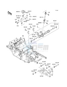 KAF 620 K [MULE 3010 TRANS4X4 HARDWOODS GREEN HD] (K6F-K8F) K6F drawing FRAME