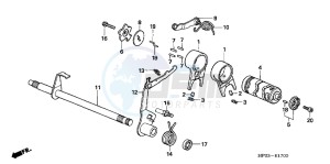 TRX90XB drawing GEARSHIFT DRUM