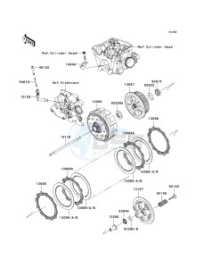 KLX 450 A [KLX450R] (A8F-A9F) A8F drawing CLUTCH