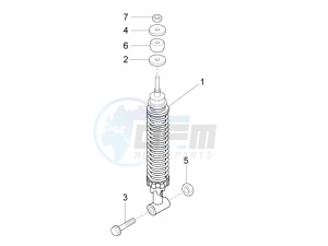 SXL 150 4T 3V CARB drawing Rear suspension - Shock absorber/s