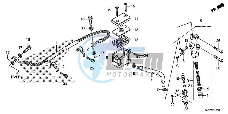 REAR BRAKE MASTER CYLINDER (STD)