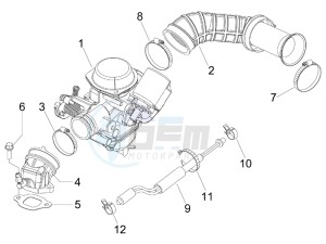 LXV 125 4T Navy (Euro 3) drawing Carburettor  assembly - Union pipe