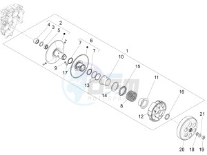 PRIMAVERA 150 4T 3V IE ABS-NOABS E3-E4 (EMEA, LATAM, APAC) drawing Driven pulley