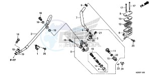 MSX125F MSX125 UK - (E) drawing REAR BRAKE MASTER CYLINDER