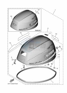 F20GWH drawing FAIRING-UPPER