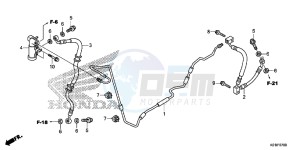 SH125E SH125 E drawing REAR BRAKE HOSE/BRAKE PIPE