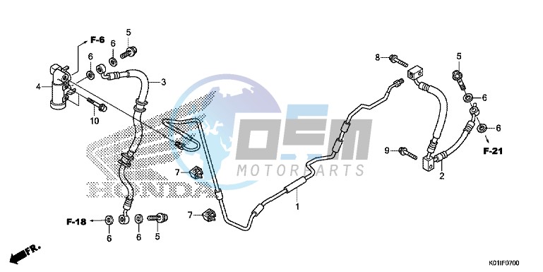 REAR BRAKE HOSE/BRAKE PIPE