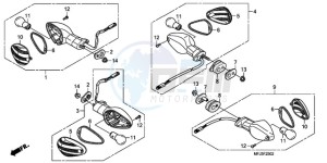 CBR600RA9 France - (F / ABS CMF) drawing WINKER (3)