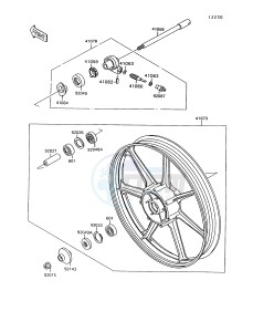 VN 1500 A [VULCAN 1500] (A10-A13) [VULCAN 1500] drawing FRONT WHEEL