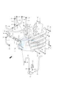 DF 60 drawing Inlet Manifold (S/N 971001 to 971960)