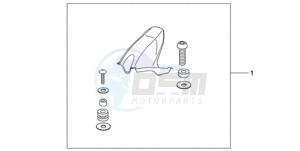 CBR1000RR9 France - (F / MK) drawing CARBON FIBER HUGGER