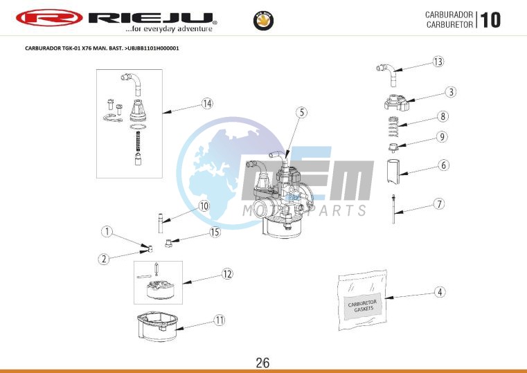 CARBURETTOR --UBJBB1101H000001