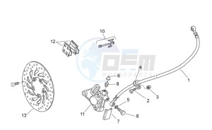 Scarabeo 50 2t e2 (eng. piaggio) drawing Front brake caliper