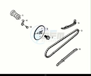 FIDDLE IV 125 (XG12W1-EU) (M0-M3) drawing CAM SHAFT