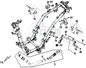 SYMPHONY 50 25KMH drawing FRAME / ENGINE MOUNT