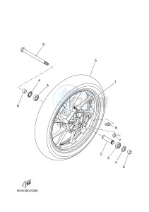 MTM690-U MTM-690-U XSR700 (B342 B342) drawing FRONT WHEEL