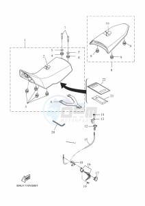 XTZ690 TENERE 700 (BFF2) drawing SEAT