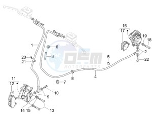 Granturismo 200 L UK drawing Brakes pipes - Calipers