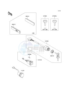 KAF 620 G [MULE 3000] (G6F-G8F) G8F drawing IGNITION SWITCH