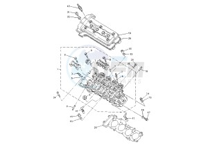 YZF R1 1000 drawing CYLINDER HEAD