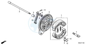 VT750CA9 Europe Direct - (ED / MK) drawing REAR BRAKE PANEL