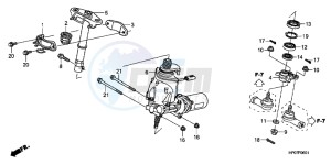 TRX500FPMB drawing STEERING SHAFT (POWER STEERING)