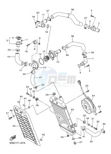 XVS1300A MIDNIGHT STAR (1CS4) drawing RADIATOR & HOSE