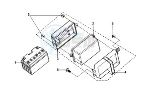 VS125S drawing BATTERY - BATTERY HOLDER