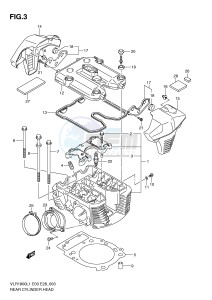 VLR1800 (E3-E28) drawing REAR CYLINDER HEAD