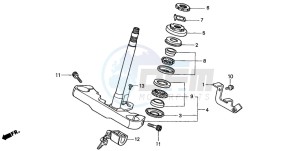 VT750DCA SHADOW SPIRIT drawing STEERING STEM