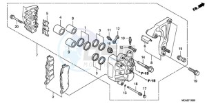 GL1800A ED drawing REAR BRAKE CALIPER