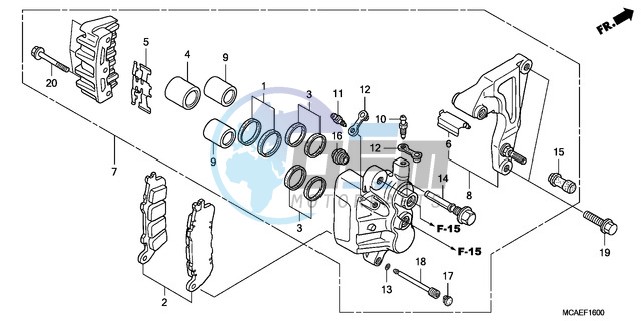 REAR BRAKE CALIPER