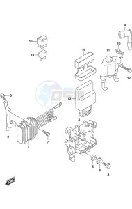 DF 9.9B drawing Rectifier/Ignition Coil Non-Remote Control