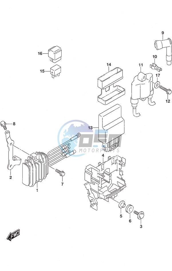 Rectifier/Ignition Coil Non-Remote Control