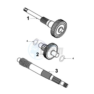 SAT 2 125 drawing GEARBOX AND KICKSTART