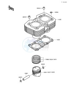 EX 305 B [GPZ 305] (B1) [GPZ 305] drawing CYLINDER_PISTONS