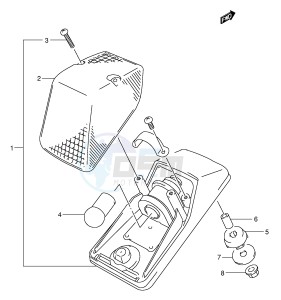 DR350 (E1) drawing TAIL LAMP