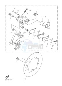 YZF-R1M 998 R5 (2KSF) drawing REAR BRAKE CALIPER