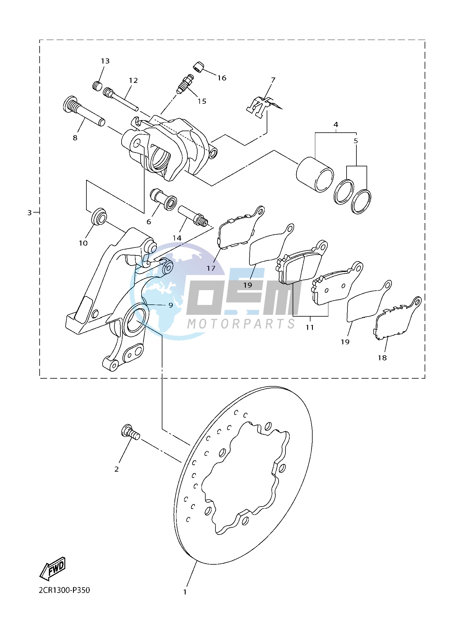 REAR BRAKE CALIPER