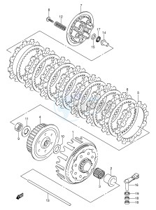 RM250 (E3-E28) drawing CLUTCH (MODEL K1 K2)